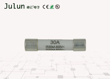 CE Dc ولتاژ بالا فیوز 30A 6x30mm برای سیستم Pv سیستم خورشیدی کاربرد