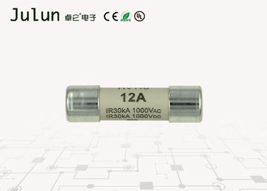 10X38mm 12 آمپر خورشیدی Pv فیوز 1000V AC / DC برای ابزار HVDC / دیجیتال