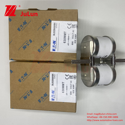 MUSSMANN 690V 630A فيوز مس سرامیکی خودرو 630MMT Twin Flat Plate Bolt Type Fuse برای حفاظت از خودرو
