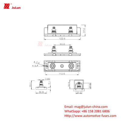 ANS/MIDI کوچک خوب نگهدارنده فیوز قایق موتور به صورت دستی بازنشستن قطع کننده مدار بدون بازنشستن خودکار