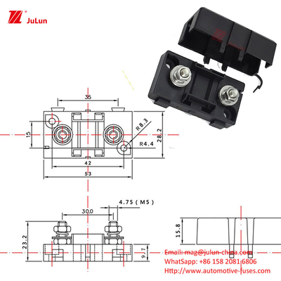 قطعات معدنی خودرو ANS/MIDI دارنده فیوز کوچک برای محافظت از مدار الکترونیکی خودرو