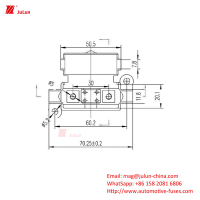 30A-500A جریان ANS / MIDI کوچک خوب نگهدارنده فیوز کشتی به صورت دستی باز تنظیم مدار