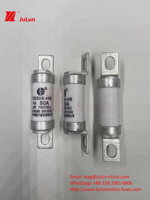 فیوزهای اتومبیل سرامیکی 750VDC RS308 HB 4G دمای بالا 10A 20A 25A 30A 40A 50A 63A 80A 100A فیوز 750VDC