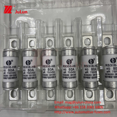 فیوز خودروهای الکتریکی برای DC750V فیوز DC750V 10A 15A 20A 25A 30A برای کاربردهای خودرو RS308
