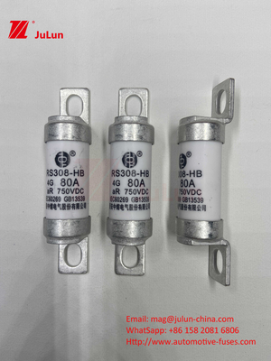 فیوز EV 100A ویژگی های ساخت و ساز بولت شده به طور خاص 750VDC 10A 25A 50A 63A