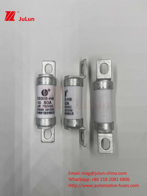 فیوز خودروهای الکتریکی برای ذخیره انرژی سیستم کششی و 750VDC 25A 30A 40A 50A برای RS308 HB EV