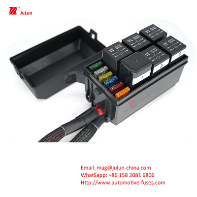 جعبه فيوز 10 راه اتومبیل تک ردیف BX2103 50A مس قطعات معدنی اتومبیل نگهدارنده فيوز گواهینامه UL اتحادیه اروپا