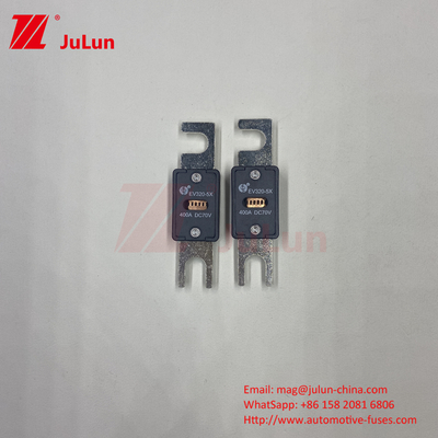 EV320-5X لوله خارجی شن کوارتز 6kA DC EV فیوز خودرو الکتریکی 125A 70VDC بولت