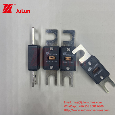 فيوز سرامیکی مشکی EV320-5X-200A-N EV برای وسایل نقلیه الکتریکی AC DC Fuse Box M6 M8