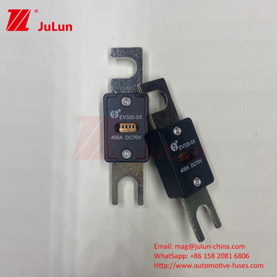 فيوز سرامیکی مشکی EV320-5X-200A-N EV برای وسایل نقلیه الکتریکی AC DC Fuse Box M6 M8