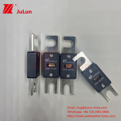 EV320-5X-450A-N 70VDC M6 M8 فیوز های EV قابل حمل با استاندارد ISO8820-5 برای سیستم های الکتریکی و سیستم های الکتریکی خودرو مطابقت دارند