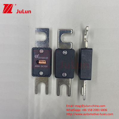 EV320-5X-450A-N 70VDC M6 M8 فیوز های EV قابل حمل با استاندارد ISO8820-5 برای سیستم های الکتریکی و سیستم های الکتریکی خودرو مطابقت دارند