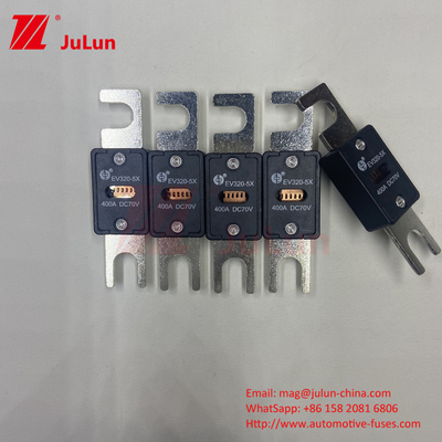 EV320-5C-225A-N 70VDC لوگو سفارشی تیغه اتومبیل فیوز پیچ وصل در M6 M8 مس 80A-500A
