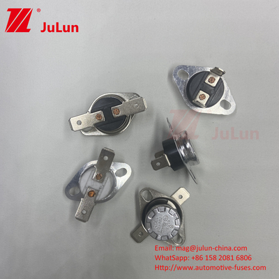 KSD301 سوئیچ پرش دوامدار 130°C با چرخه عمر ≥100000 بار و نوع تماس به طور معمول بسته