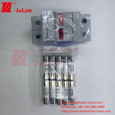 10x38mm 32A عنصر نقره ای فیوز خورشیدی برای فتوولتائیک RT18-32X 10 * 38mm حامل فیوز استوانه ای با 32A 690V کم