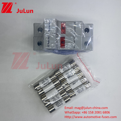 فيوز خورشیدی Pv Din Rail حامل فيوز خورشیدی برای فتوولتائیک Inverter Inline Fuse Cylindrical Fuse Holder
