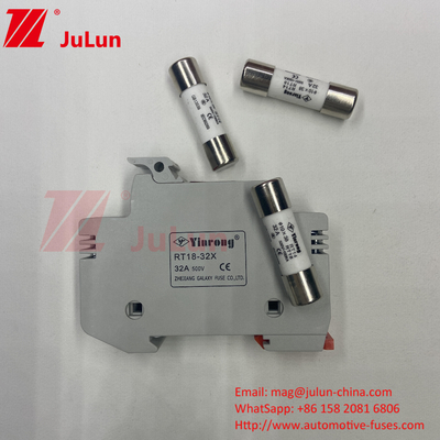 1000VDC فيوز خورشیدی سرامیکی 30kA 10x38mm قیمت پایین 10x85mm PV فيوز خورشیدی سرامیکی DC Fuse Link 1500vdc PV Fuse Fa