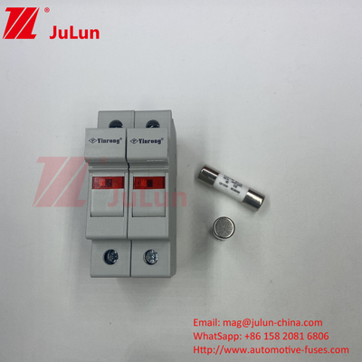 TUV CE 10 * 38mm DC 1000V فيوز خورشیدی PV فیوز 20A با حفاظت نگهدارنده فیوز LED برای اینورتر خورشیدی