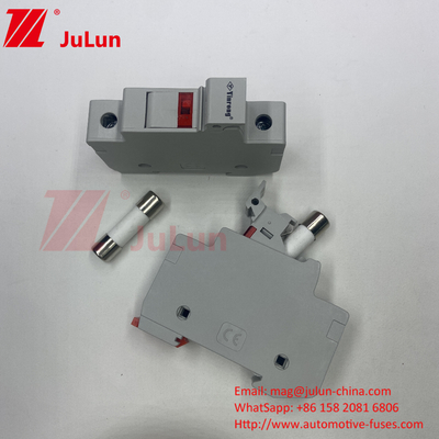 فیوز خورشیدی PV با گیرنده فیوز راهنمای DIN برای حفاظت فتوولتائیک RT18-32 15A 20A 32A گیرنده فیوز با LED Indica