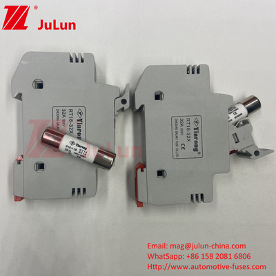 1000VDC 32A دارنده فیوز خورشیدی با فیوز برای اینورترهای PV RT18-32 15A 20A 32A دارنده فیوز با شاخص LED برای خورشیدی P