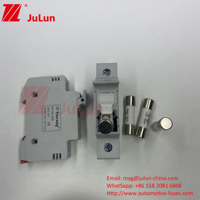 10A-63A فیوز استوانه ای برای حفاظت از سیستم انرژی خورشیدی فیوز خورشیدی DC 1000V PV 6A 10A 15A 20A 25A 30A ولتاژ بالا