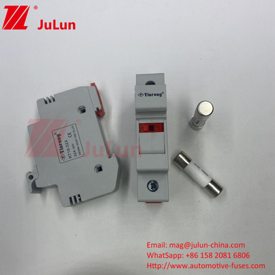 نگهدارنده فیوز راهنمای دین DIN ریل نگهدارنده فیوز خورشیدی خورشیدی DC 1000V فیوز PV 6A 10A 15A 20A 25A 30A V بالا