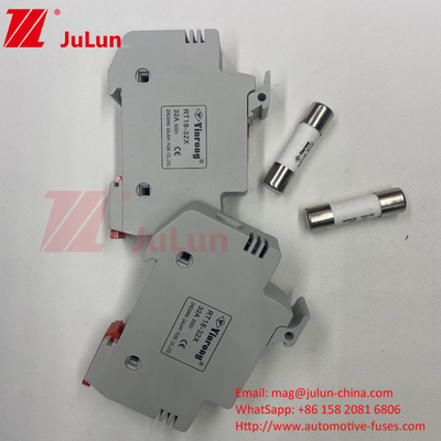 1000VDC 15A حامل فیوز خورشیدی PV با فیوز فیوز خورشیدی PV 6A 10A 15A 20A 25A 30A ولتاژ بالا برای سیستم خورشیدی