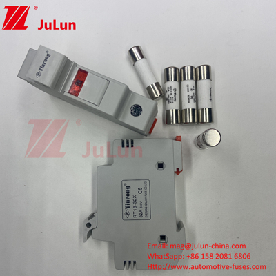 1000VDC 30kA فيوز خورشیدی سرامیکی 10 * 38 DC انرژی خورشیدی PV پایه فيوز خورشیدی و فيوز 1000V 15A 20A 25A 30A 32A