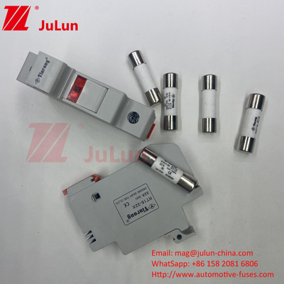 1000VDC 30kA فيوز خورشیدی سرامیکی 10 * 38 DC انرژی خورشیدی PV پایه فيوز خورشیدی و فيوز 1000V 15A 20A 25A 30A 32A