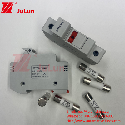 فیوز خورشیدی ولتاژ بالا 10A ~ 63A برای اینورتر خورشیدی فتوولتائیک 500vdc 1000vdc 1500vdc