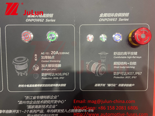 IP65 خود قفل شدن فولاد ضد زنگ فلزی 10/12/16/22mm لحظه ای LED کوچک دکمه فشار سوئیچ