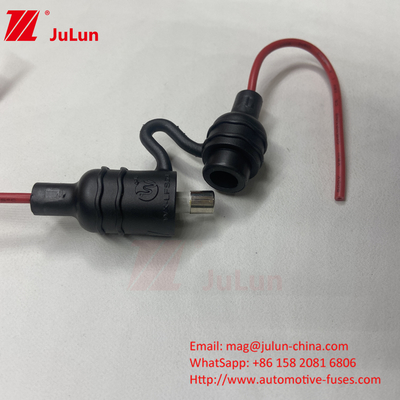 نگهدارنده فیوز ماشین ولتاژ پایین ضد گرد و غبار قرمز سیاه سیلیکون PPS 10A 250V