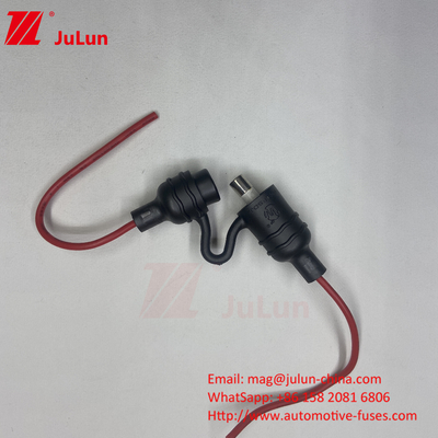 نگهدارنده فیوز ماشین ولتاژ پایین ضد گرد و غبار قرمز سیاه سیلیکون PPS 10A 250V