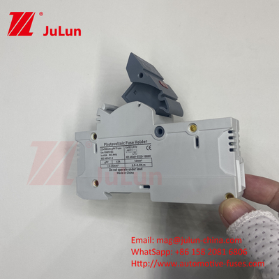 TUV DC Solar Fuse Fusible Holder Box Base DNPVF1-32 حفاظت از سیستم خورشیدی 10x38MM 1000V GPV سرعت بالا سرامیکی DIN Rail