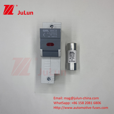 نگهدارنده فیوز 30A 63A 500V 10x38 RT18-32 نگهدارنده فیوز استوانه ای 10A 1000DC فیوز خورشیدی PV برای حفاظت فتوولتائیک
