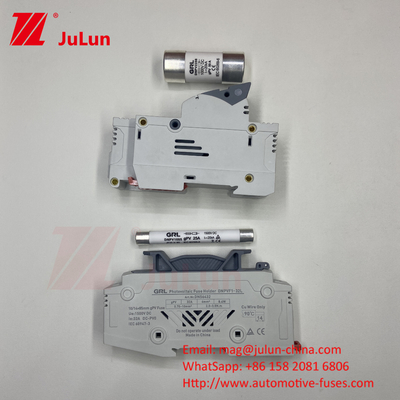 1000VDC خورشیدی PV دین ریل فیوز بالون فیوز 10x38mm RT18-32 فیوز لینک AC
