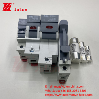 فیوز خورشیدی PV با عنصر فیوز مس ماده RO17 انفجار سریع سرامیکی DIN Rail Moun 22x58MM Italweber فیوز 500V