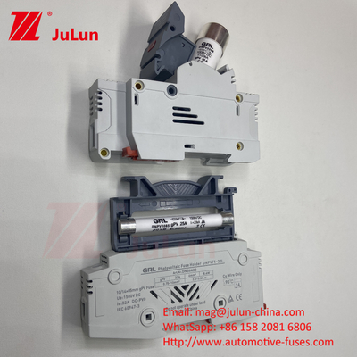 10*38mm gPV 1000VDC 32A FUSE Din راهنمای نگهدارنده فیوز برای نصب آسان و ایمن