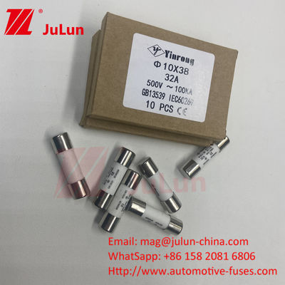 4A AC220V AC380V AC500V AC690V AC800V 1000V فیوز های خورشیدی PV 10 x 38mm 1000VDC فیوز های رشته ای Pv UL TUV CE RoHS