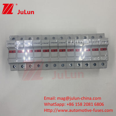 PV 10A فیوز پانل فیوز سرامیکی نصب فیوز Pv رشته ای 10 * 38mm