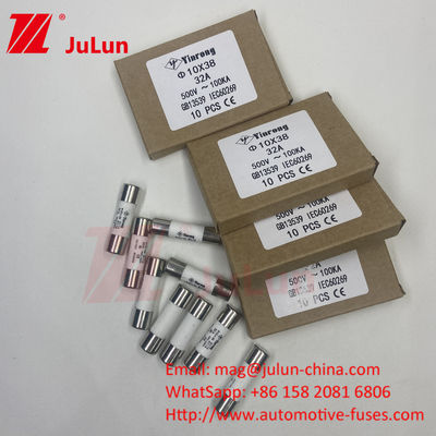 32A 10 * 38mm 15A 690VDC 1000VDC پانل نصب فیوز خورشیدی PV برای محافظت قوی از رشته های PV