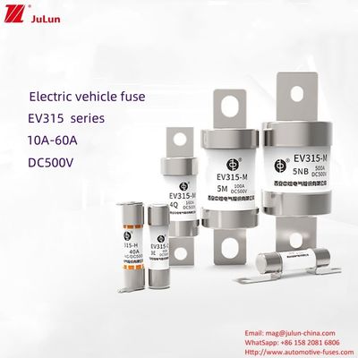 EV315 سری میانه پیچ فیوز های خودروهای الکتریکی 10-60A 500V 20kA ظرفیت شکستن