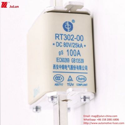 فیوز DC80V قابل حمل برای وسایل نقلیه الکتریکی RT302-00 برای حفاظت از سیستم قدرت