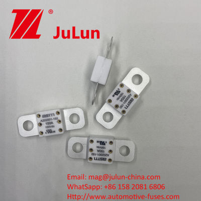A202001-300A 150VDC فیوزهای سرامیکی خودرو با جریان الکتریکی 100A 150A 200A 250A 300A 350A 400A 500A و فاصله سوراخ 39mm