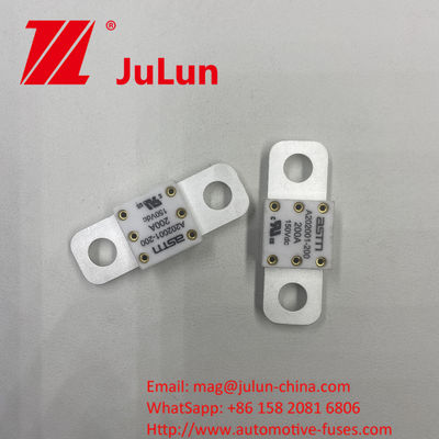 فیوز های کوچک سرامیکی خودرو A202001-400A 125DC با جریان نامگذاری بالا و روش نصب پیچ برای محافظت از مدار کوتاه