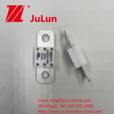 ASTM A202001-100A 150VDC فیوز های سرامیکی اتومبیل کوچک اندازه توصیه شده چرخش تنگ 11-13N · m برای M8 محافظت از اتصال کوتاه درجه ای با جریان بالا
