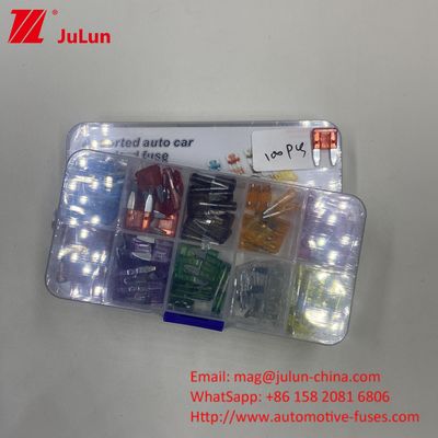 کامیون های غیر جاده ای فیوز تیغه باکس 10A 32V قطع کننده های مدار خودرو برای الکترونیک خودرو 0337 0237 0899 0999 0299