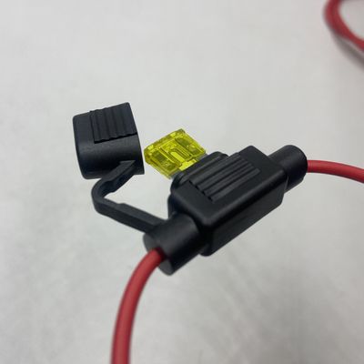 UL ضد آب Inline Blade Fuse Box Standard/Medium Plug in Car Fuse Holder با 22awg 20awg 18awg 16awg 14awg 12awg 10awg