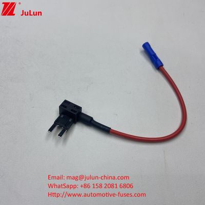 آداپتور پلگ استاندارد Mini Tap Car Fuse Holder 10A / 15A / 20A برنج قفس پوششی ساده مارپیچ