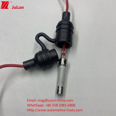 10 * 38mm فیوز های استوانه ای ضد آب IP68 پوشه نگهدارنده فیوز در خط با سیم UL برای